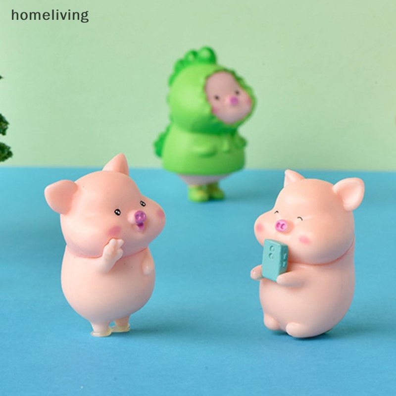 Bộ 7 Đồ trang trí Chú Heo Dễ Thương Dùng Trang Trí Nhà Cửa / Sân Vườn