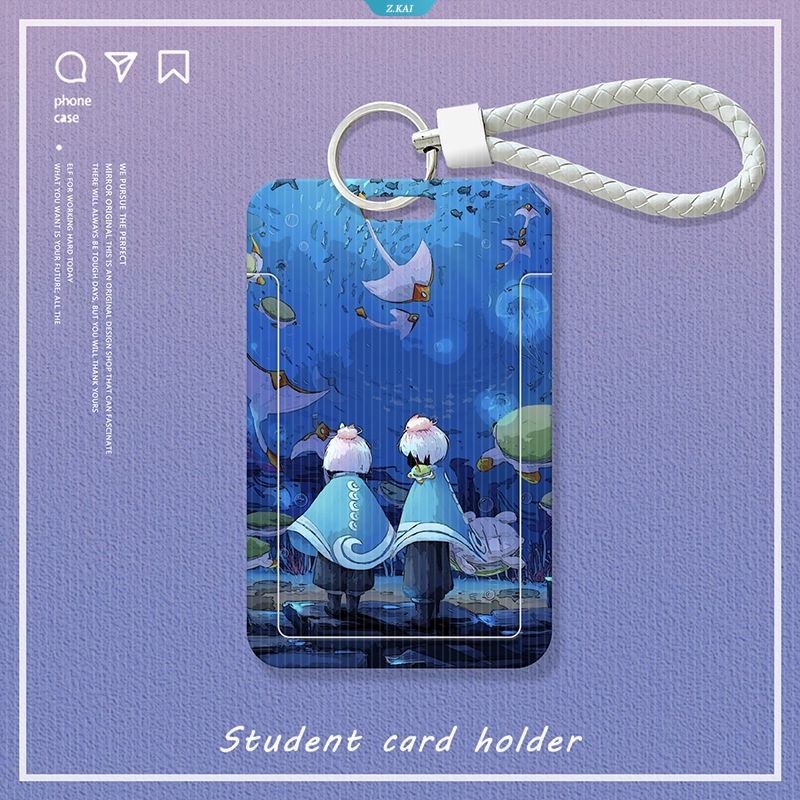 Vỏ Bảo Vệ Thẻ Sinh Viên Họa Tiết Bầu Trời Anime Kawaii Dễ Thương Sáng Tạo Có Dây Đeo Và Điều Khiển Truy Cập [Z