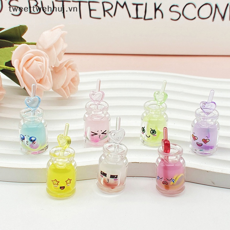 Set 5 Ly Uống Nước Trái Cây Mini Phát Sáng Trong Bóng Tối Trang Trí Tiểu Cảnh