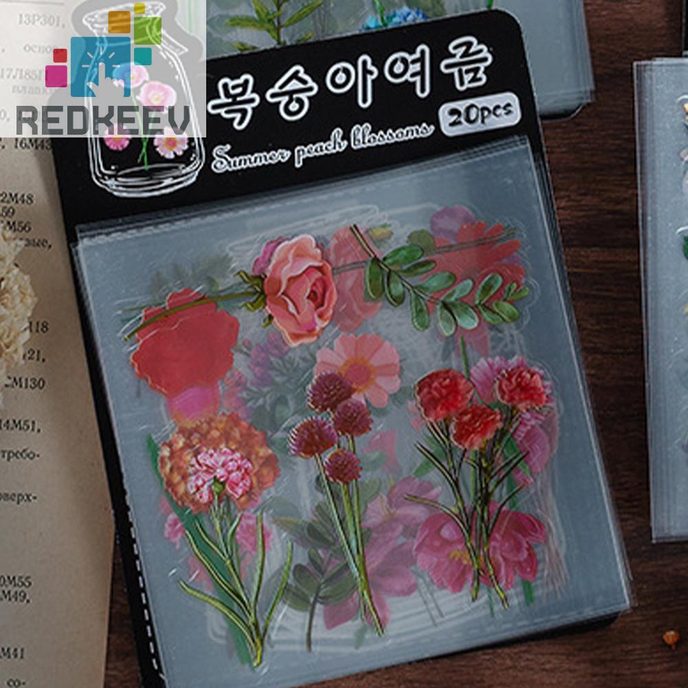 Sticker Dán Trang Trí Nhật Ký / Scrapbook Bằng PVC Phong Cách Vintage Dễ Thương