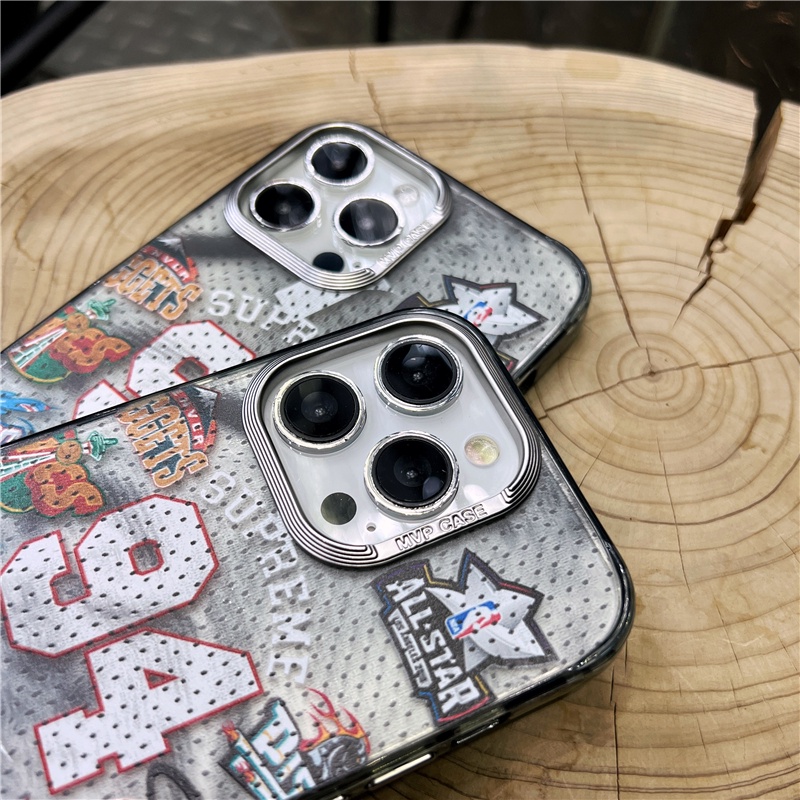 Ốp Điện Thoại Mềm Họa Tiết Hoạt Hình NBA 2 Trong 1 HD 2 Trong 1 Cho IPhone14 14Pro 14ProMax 13 13Pro 13ProMax 12 12P 12PM 11