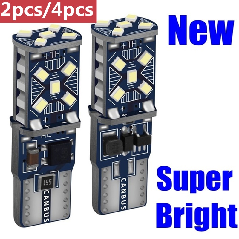 Set 2 / 4 Bóng Đèn LED T10 W5W 194 198 158 WY5W 168 501 2825 Siêu Sáng Dành Cho Ô Tô