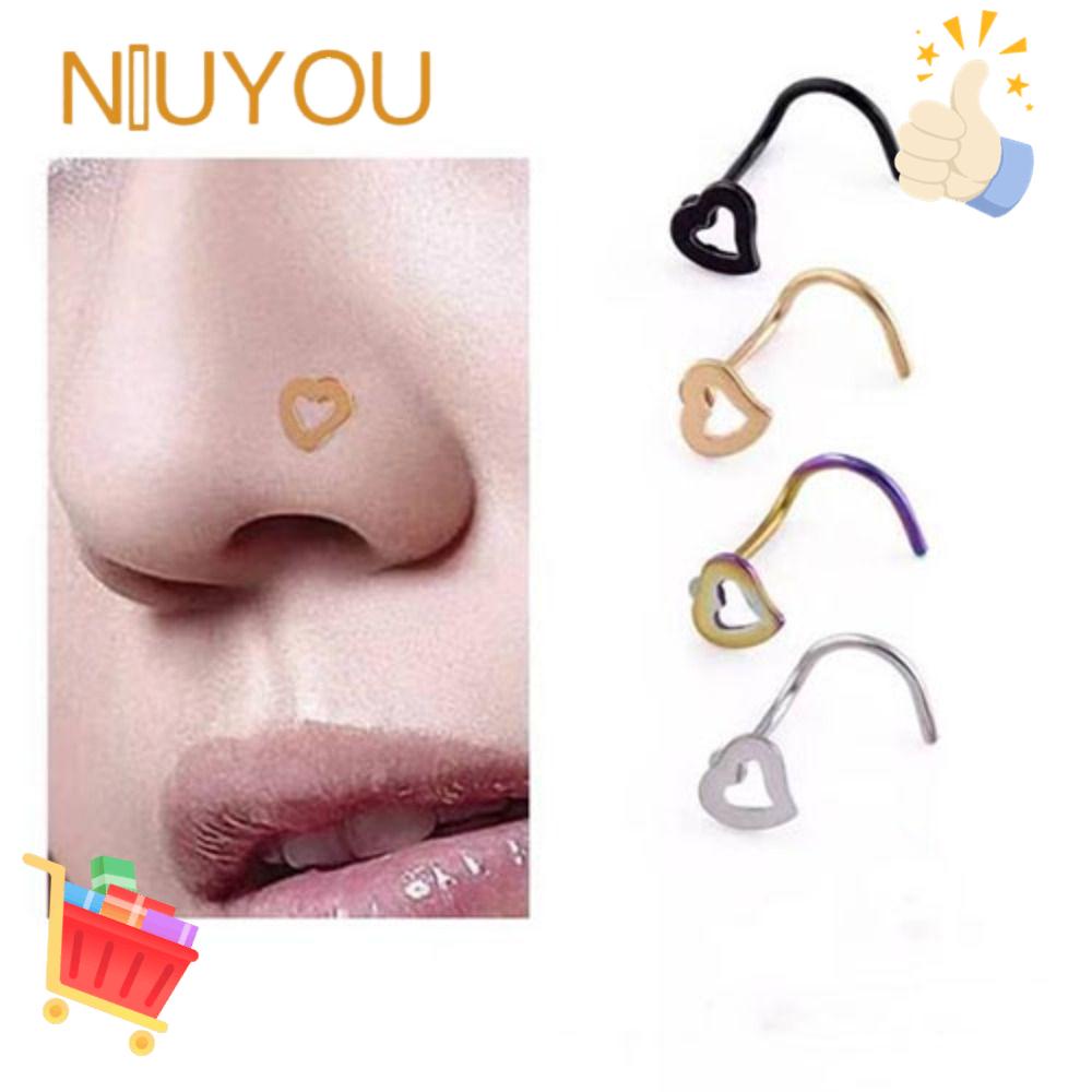 Khuyên Tai Hình Trái Tim Rỗng Bằng Thép Phẫu Thuật Cho Nam Và Nữ Bán Chạy