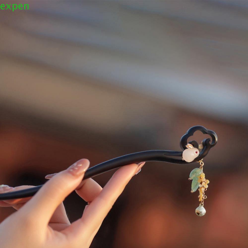 Trâm Cài Tóc Bằng Gỗ Thiết Kế Tua Rua Phong Cách Trung Hoa Mới Cho Nữ