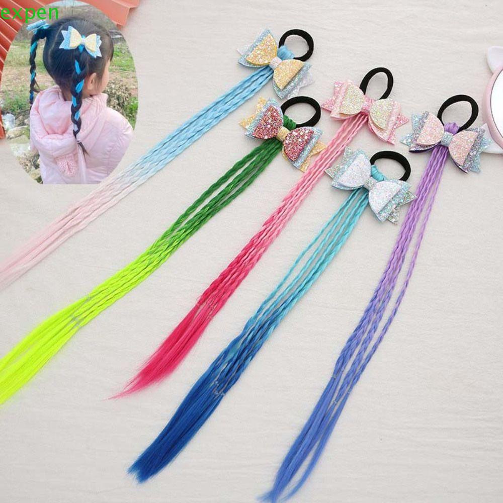 Dây Buộc Tóc Giả Thắt Bím Nhiều Màu Dễ Thương Cho Bé Gái