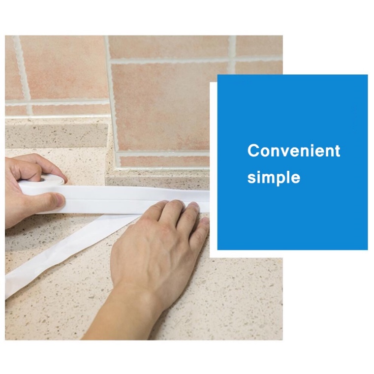 Băng Keo Dán Viền Tường Chống Thấm Nước Chống Nấm Mốc Tiện Dụng Cho Phòng Tắm / Nhà Bếp
