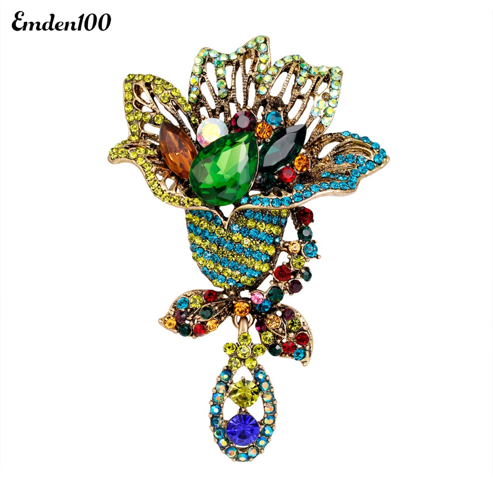 Trâm Cài Hoa Đính Đá Thời Trang Nhiều Màu