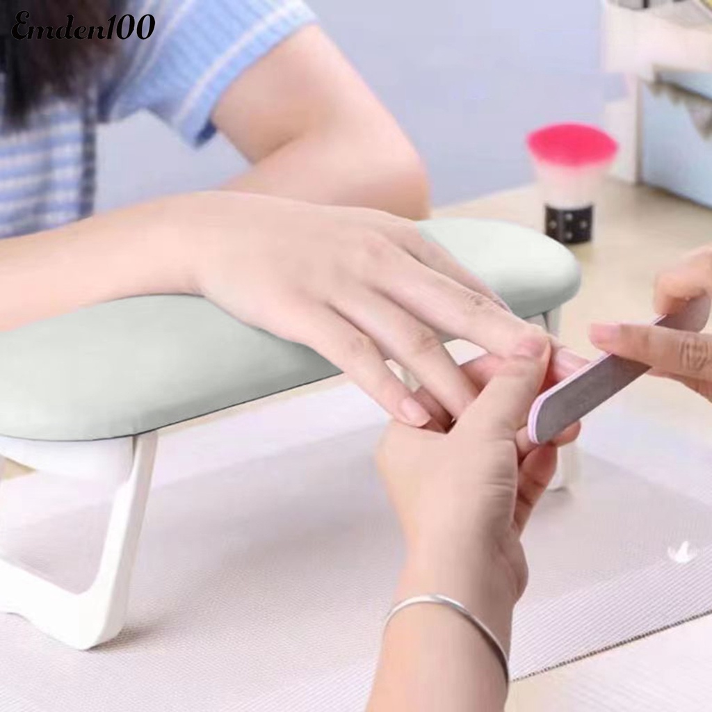 Đệm Kê Tay Bằng Da Giả Có Thể Điều Chỉnh Chiều Cao Cho Salon Làm Móng