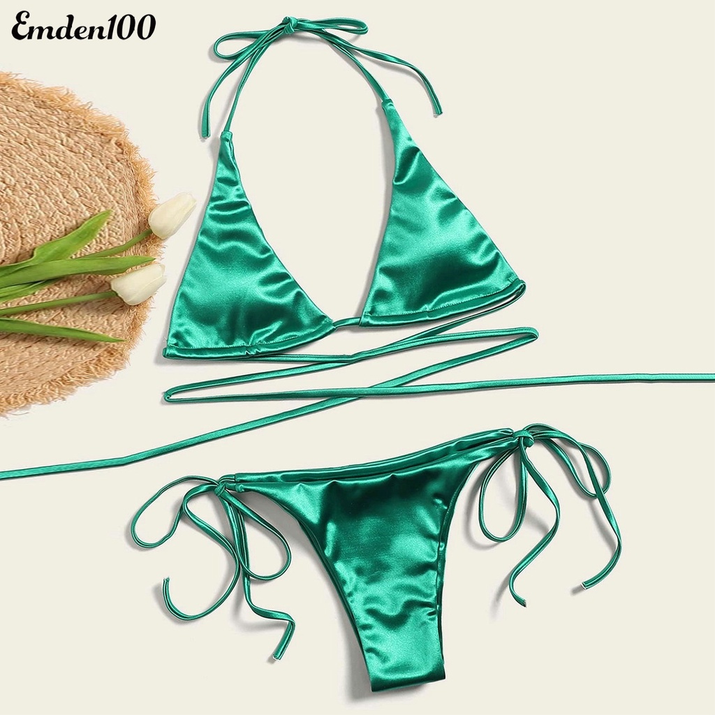 Bộ Bikini 2 Mảnh Màu Sắc Thời Trang Gợi Cảm Cho Nữ
