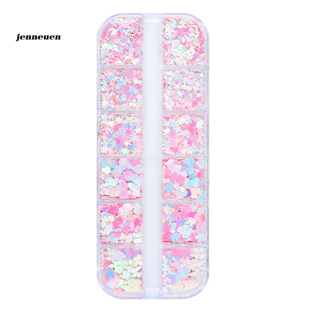 Jen 1 Hộp Đựng Phụ Kiện Làm Móng Hàng Ngày Hình Ngôi Sao Mặt Trăng Thỏ Bướm Trái Tim Cho Salon