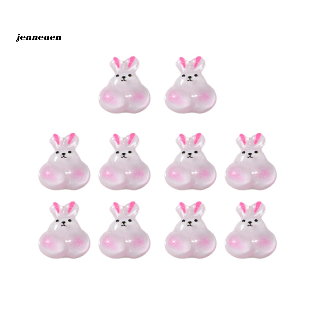 Set 10 Phụ Kiện Trang Trí Móng Tay 3D Hình Động Vật Bằng Nhựa Resin