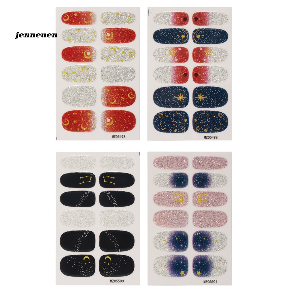 Set 4 Cuộn Giấy Dán Trang Trí Móng Tay Màu Trơn Dành Cho Nữ