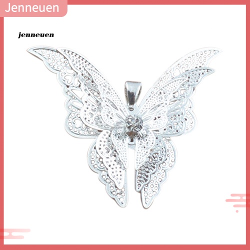 Vòng cổ Mạ Bạc Mặt Hình Bướm Rỗng Thời Trang Cho Nữ