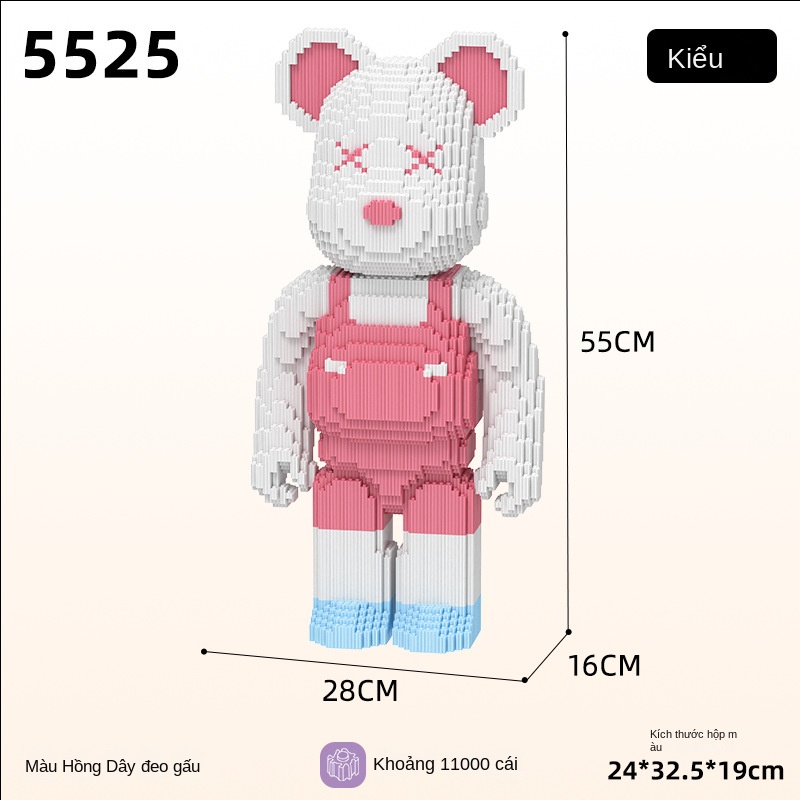 Bộ Đồ Chơi Lắp Ráp Hình Chú Gấu Độc Đáo Cho Bé