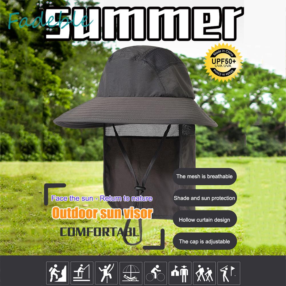 Mũ Boonie Thoáng Khí Chống Nắng Có Màn Che Dùng Khi Chạy Bộ Leo Núi Sự Bảo