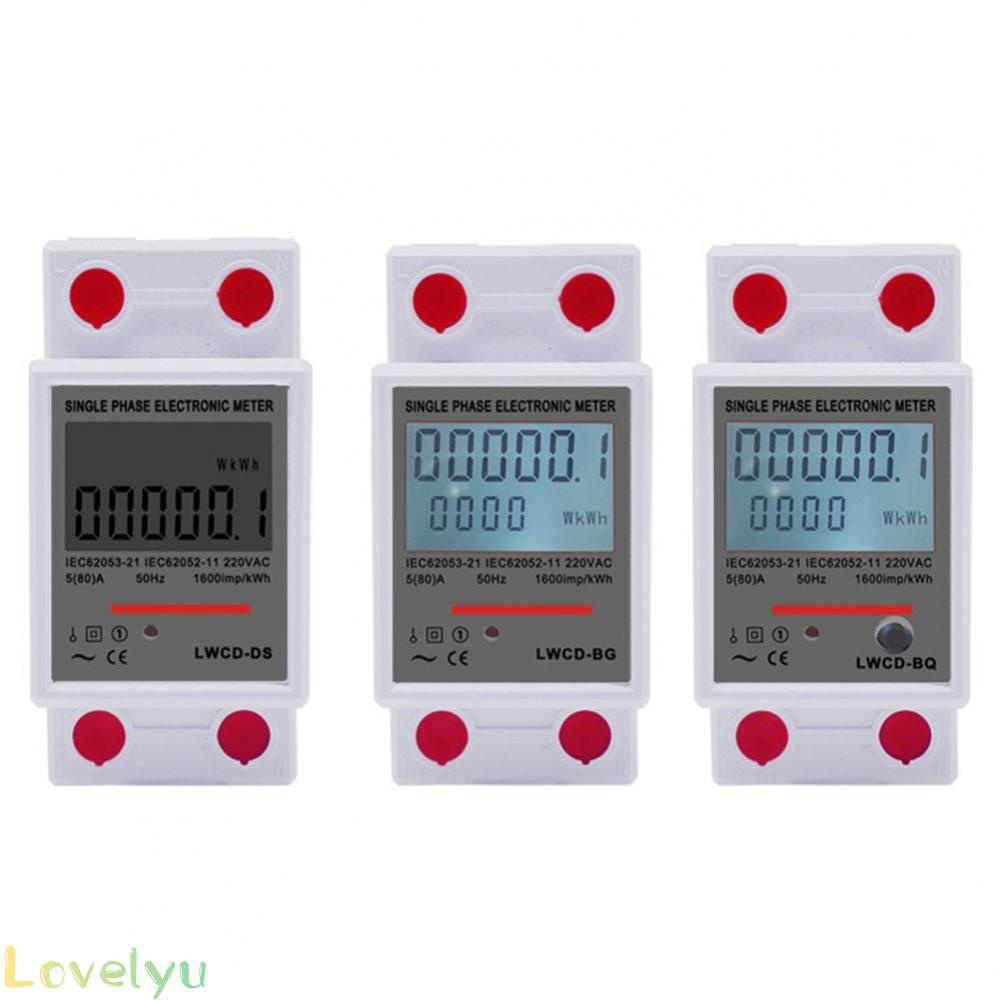 ⭐24H SHIPING ⭐Single-phase Electronic Meter Guide Rail LCD Display Energy Meter AC 220V 5-80 A