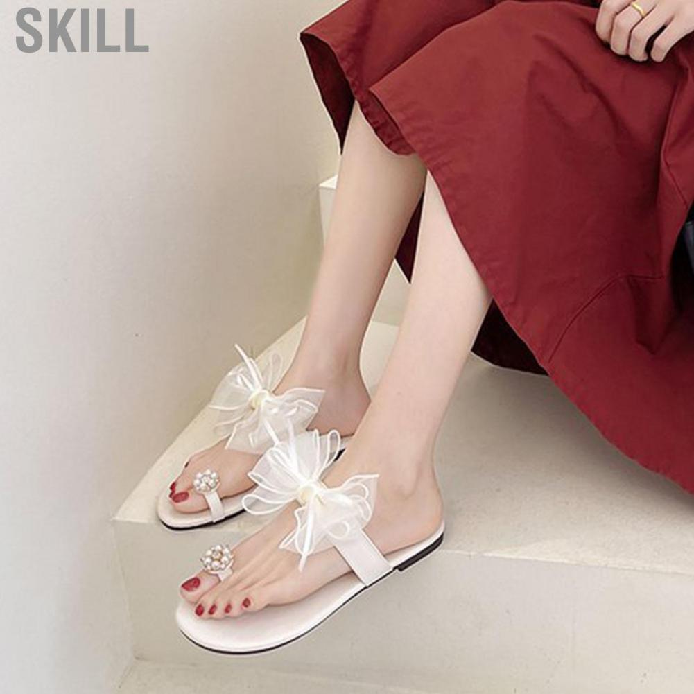Skill Women Toe Ring Sandals  Easy To Match Fashion  Flat Bottom Formal for Shopping