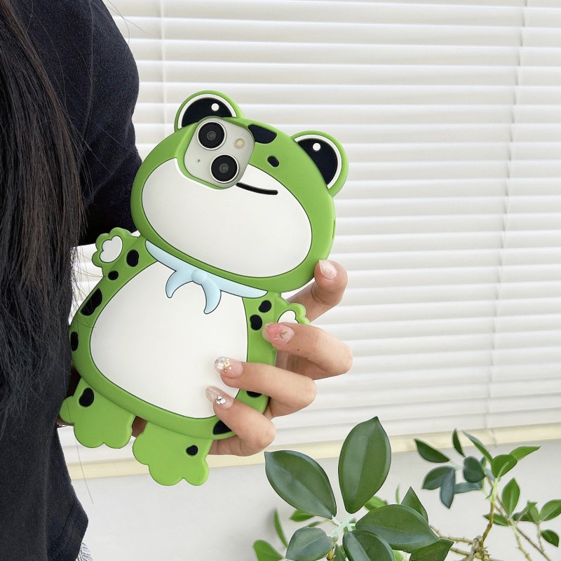 Ốp Lưng Silicone DẻO HìNh Con ẾCh HoạT HìNh Cho iPhone 14 13 12 Pro Max 11 14Pro