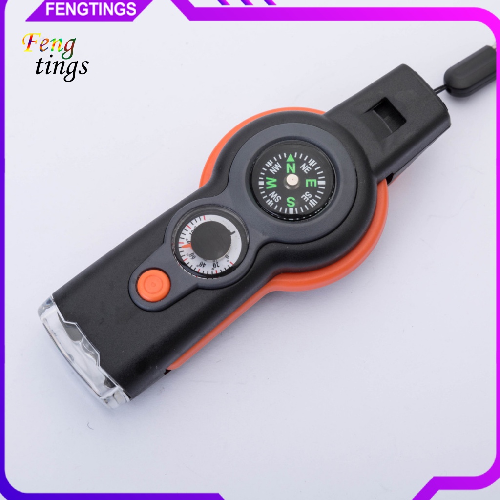 Còi Thổi Khẩn Cấp Bằng Kính Lúp Có Đèn LED Và Nhiệt Kế Đa Năng