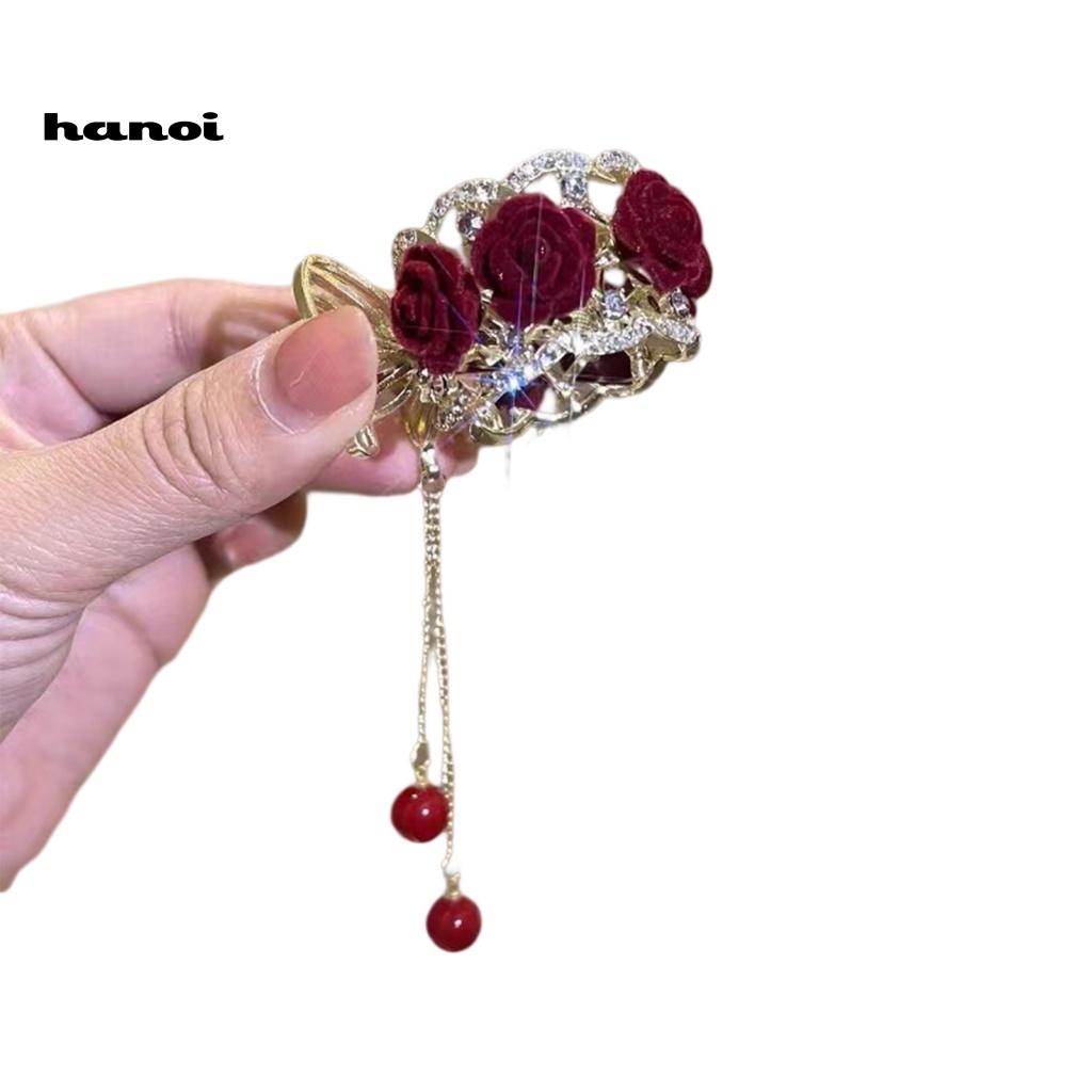 Kẹp Tóc Càng Cua Đính Đá Lấp Lánh Chống Trượt Trang Trí Tóc Đuôi Ngựa