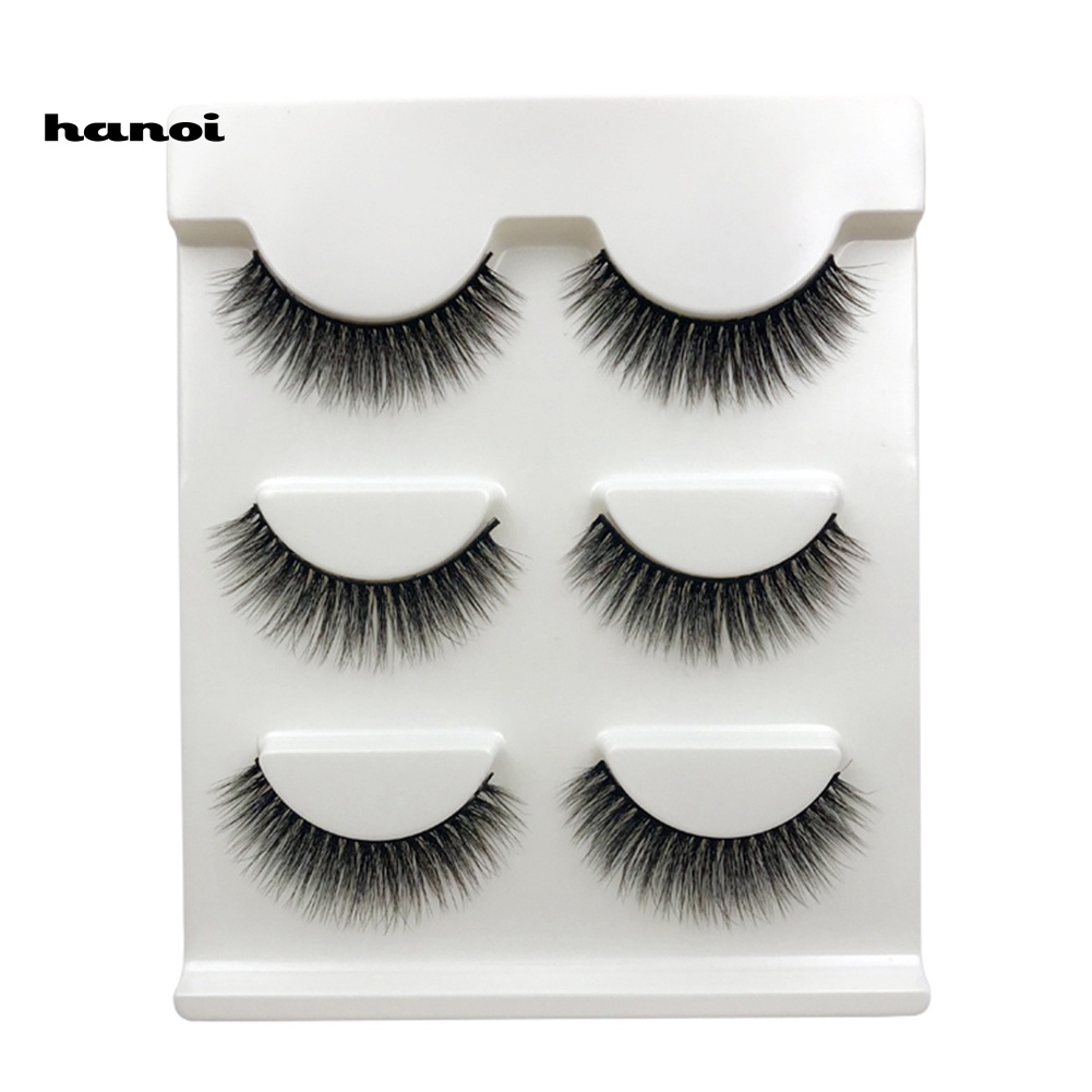 Set 3 Cặp Lông Mi Giả Cong Dài Tự Nhiên