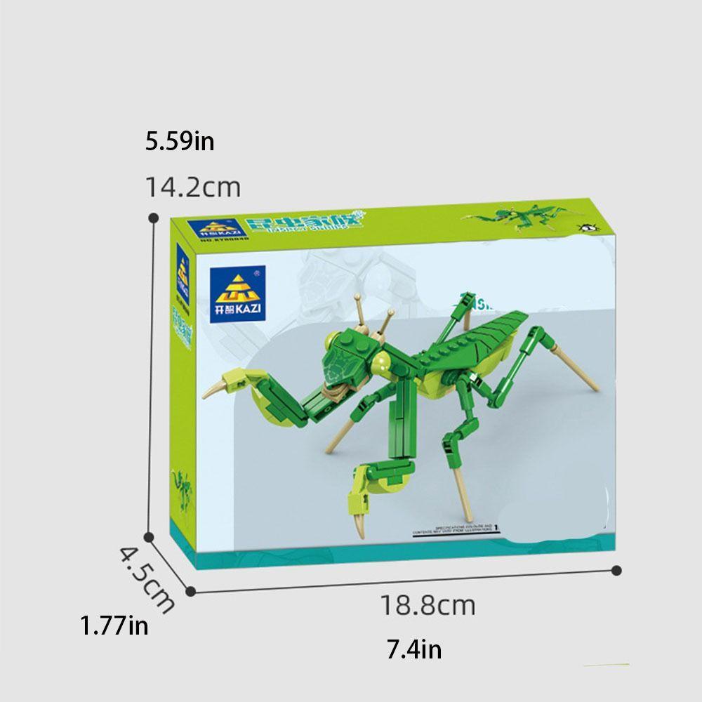 Javier Bộ Đồ Chơi Ghép Hình Côn Trùng Bằng Nhựa 7.40 * 5.59 * 1.77in mantis