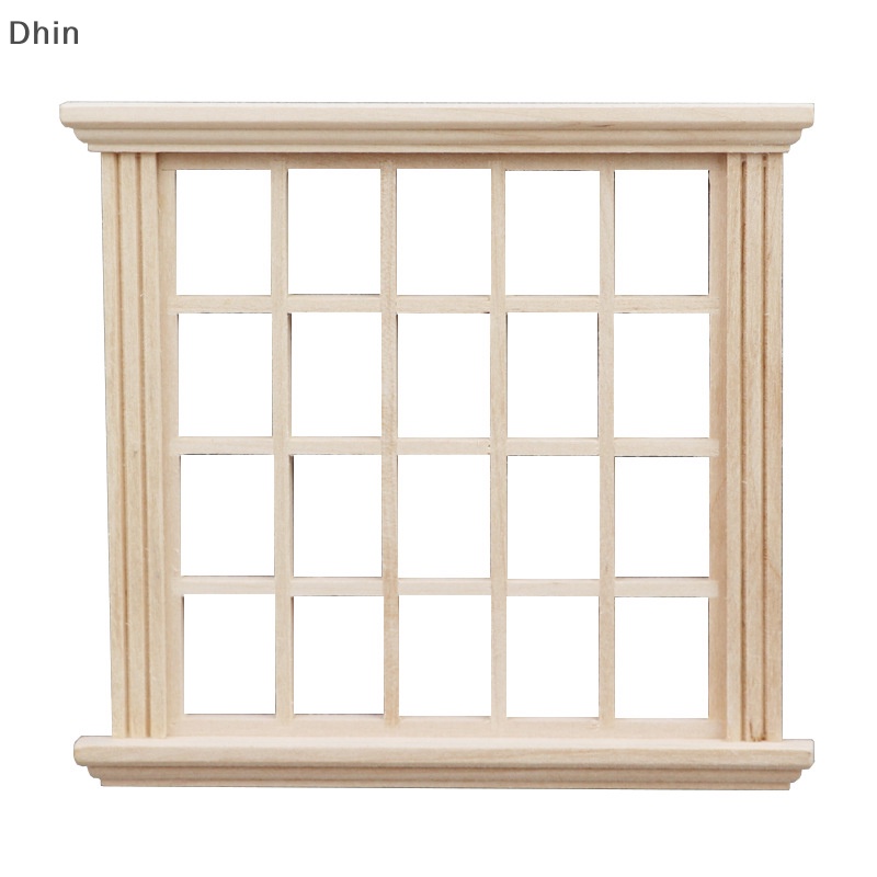 Khung Cửa Sổ Vuông 20 Pane Mini Trang Trí Nhà Búp Bê Tỉ Lệ 1: 12