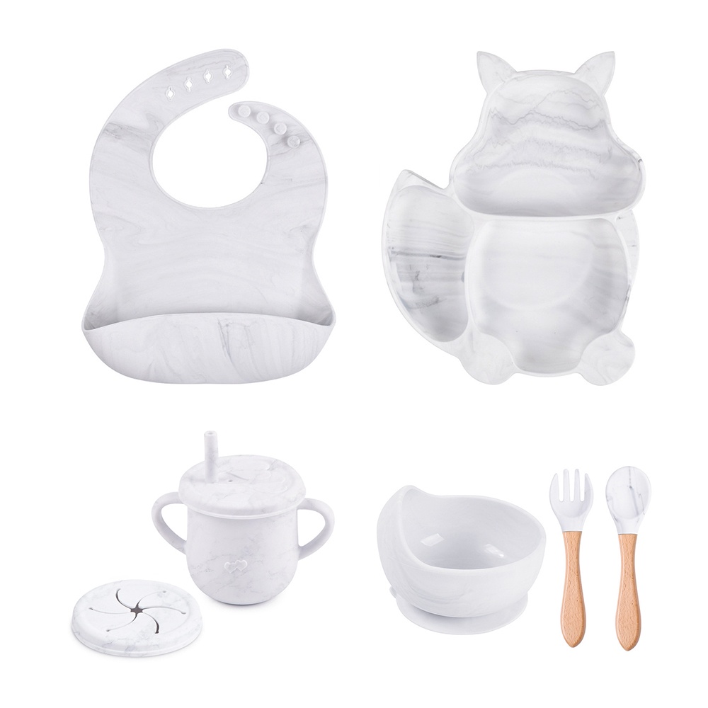 Set 4 / 6 / 8 Bát Ăn Bằng Silicone Không BPA Có Giác Hút Chống Trượt Cho Bé