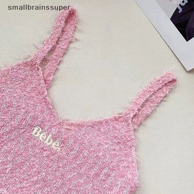 Áo Hai Dây Dệt Kim Thêu Chữ Ôm Dáng Thời Trang Mùa Hè Quyến Rũ Cho Nữ SBS