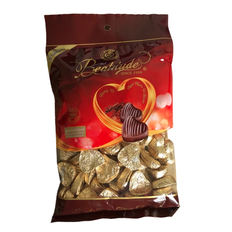 Socola Beatitude Viên Tim đỏ Túi 500g