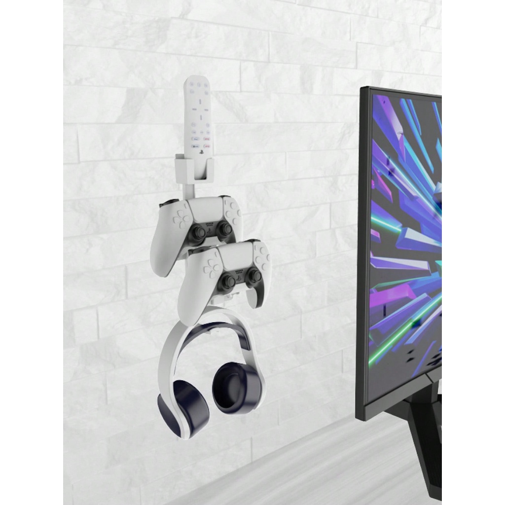 Móc Treo Tai Nghe Chụp Tai Trắng Cho PS5 / PS4 / Xbox / Switch Tay Cầm Chân Đế Giá Treo Đỡ Tai Nghe Móc Dán Tường Thiết Kế Sang Trọng Máy Tính GAMING Cao Cấp