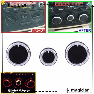Bộ 3 Nút Đen Điều Khiển Máy Điều Hòa Nhiệt Độ Xe Hơi