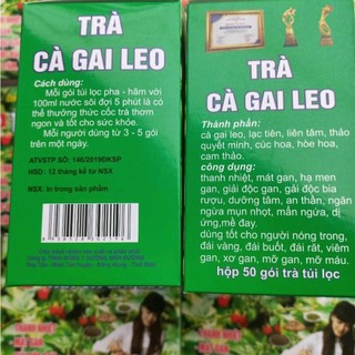 Trà cà gai leo túi lọc 1 hộp 50 gói
