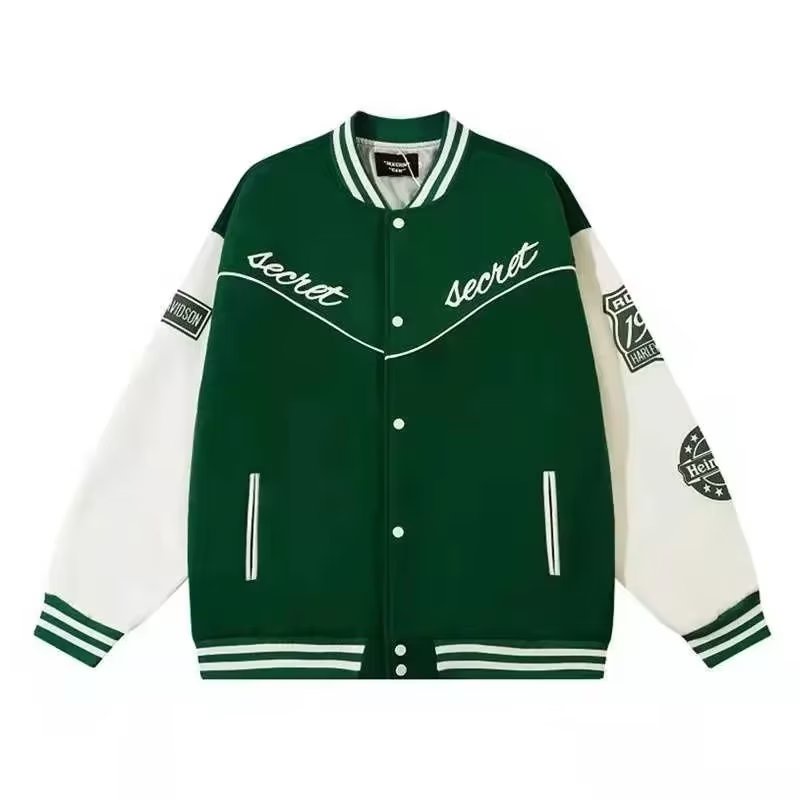 Áo Khoác Bóng Chày oversize Phong Cách Đường Phố Mỹ Cá Tính Cho Nam