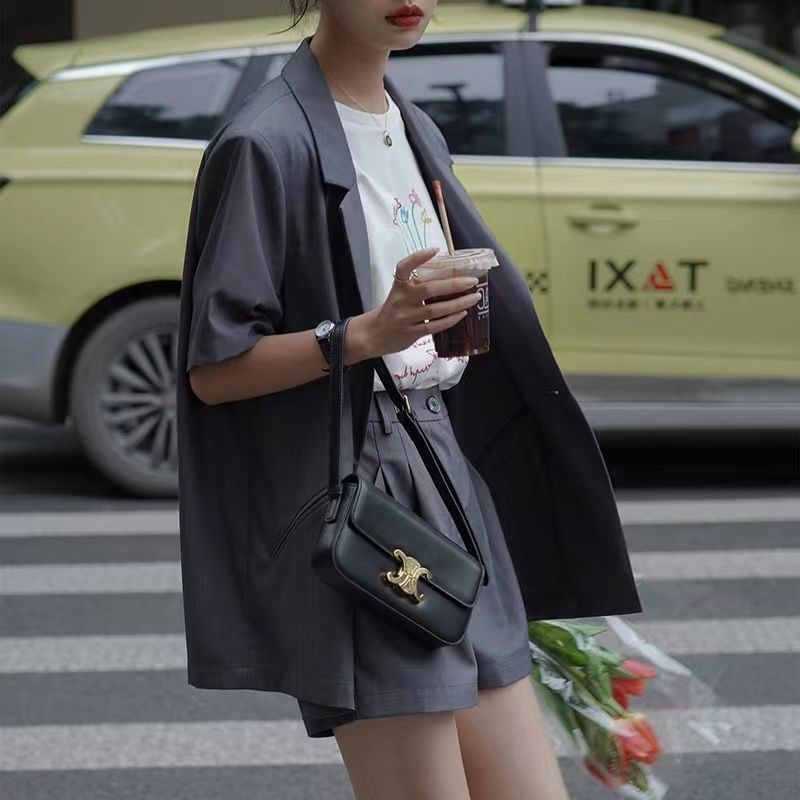 Áo Khoác Vest Tay Ngắn Phong Cách Hàn Quốc Thời Trang Mùa Hè 2023 Cho Nữ