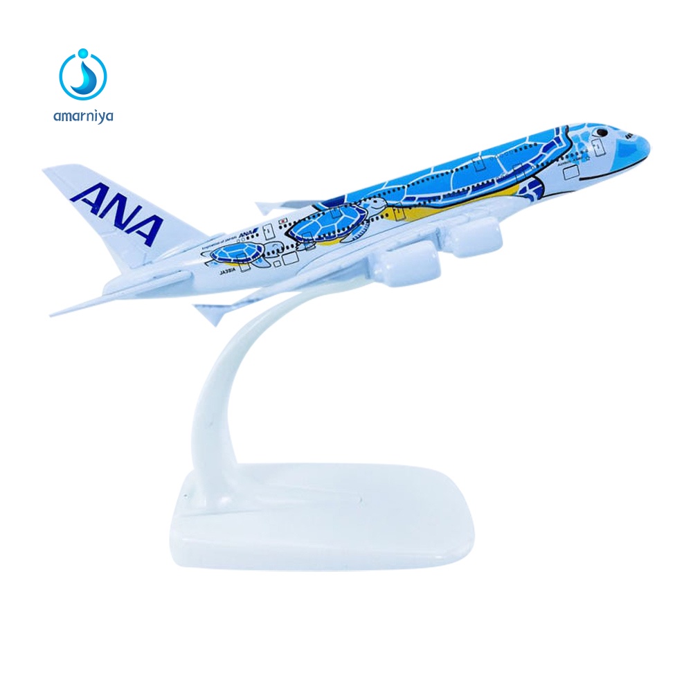 Mô Hình Máy Bay Mini AMAR 1 / 500 ANA A380 Chất Liệu Hợp Kim