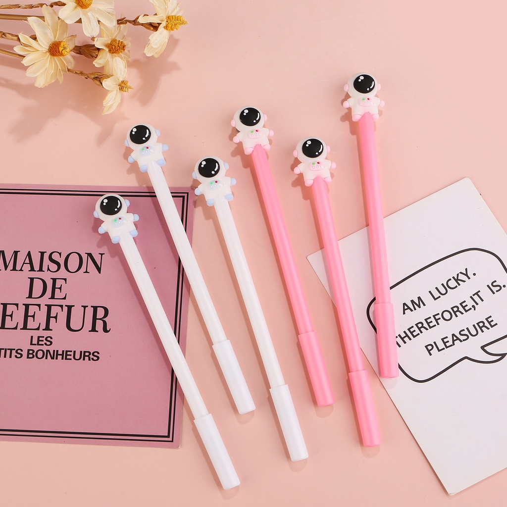 Bút Mực Gel Ngòi 0.5mm Họa Tiết Phi Hành Gia Hoạt Hình Dễ Thương Cho Bé