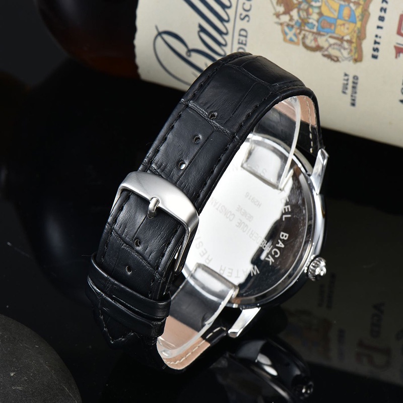 Đồng Hồ Quartz Dây Da Thời Trang Công Sở Cho Nam