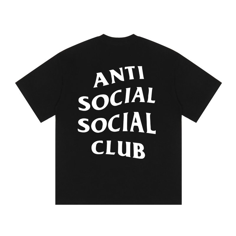 Áo Thun Ngắn Tay In Chữ antisocial club Thời Trang Nam Nữ