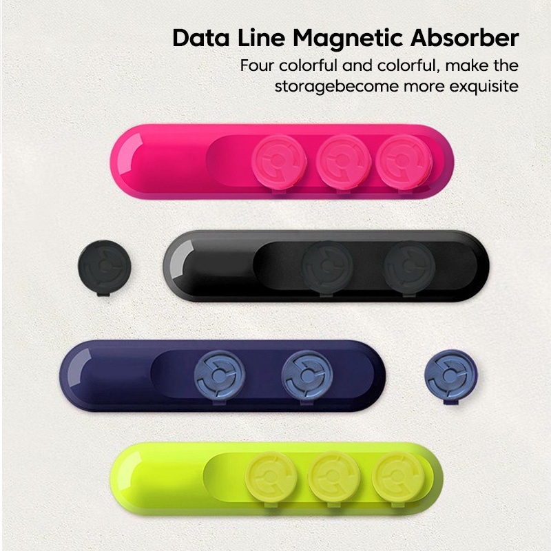 Giá Đỡ Nam Châm Quấn Dây Cáp USB Bằng Silicone