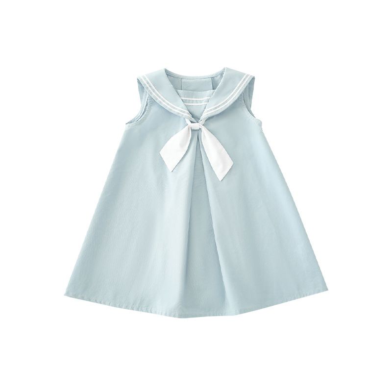 Đầm Công Chúa Cổ Thủy Thủ Thời Trang Mùa Hè Mới 2023 Cho Bé Gái