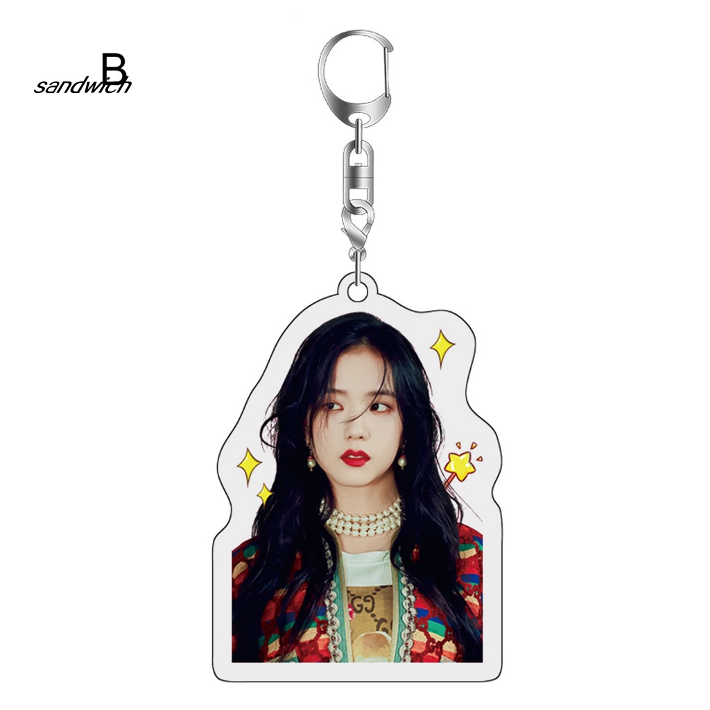 Móc Khóa Hai Mặt In Hình Nhóm Nhạc Blackpink Jisoo