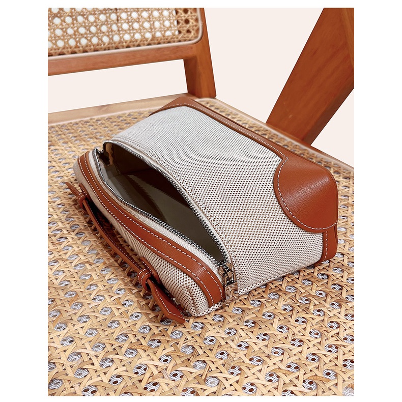 Túi Canvas LP19 loro * piana Đeo Chéo Vai Bằng Da Thật