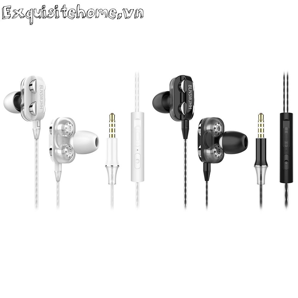 Tai Nghe Nhét Tai Có Dây A4 3.5mm Điều Chỉnh Âm Lượng Kèm Mic