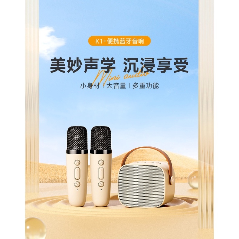 Loa Karaoke Di Động Kèm Micro Không Dây Thích Hợp Cho Mọi Trong Một Gia Đình Mang Đi Ra Ngoài 8JXP