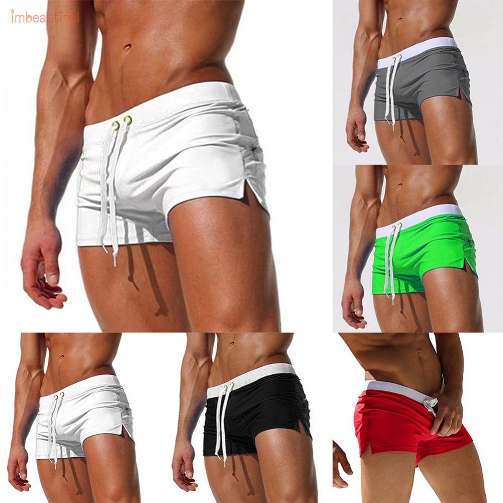 Quần Bơi Boxer Dây Rút Siêu Nhẹ Thoáng Khí Thời Trang Cho Nam Giới