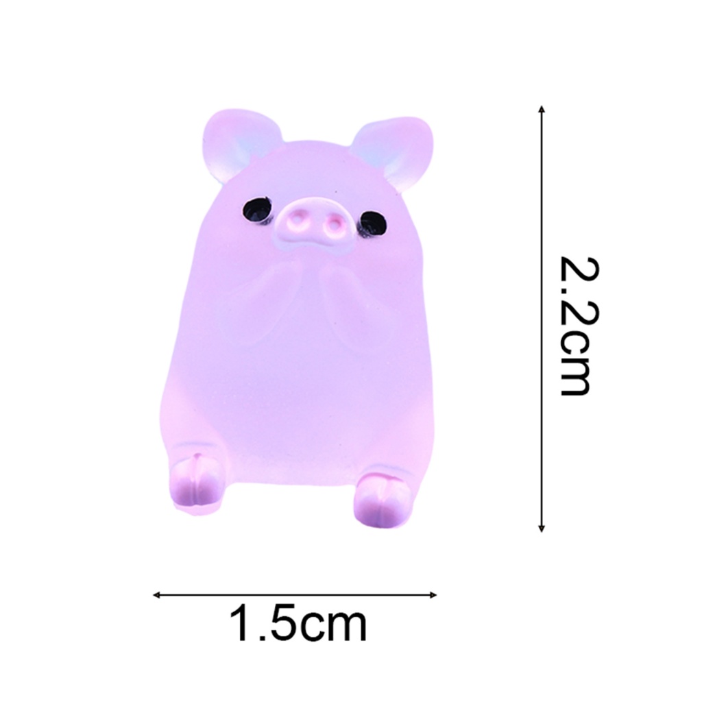 Set 6 Mô Hình Heo Con Dạ Quang Mini Trang Trí Tiểu Cảnh