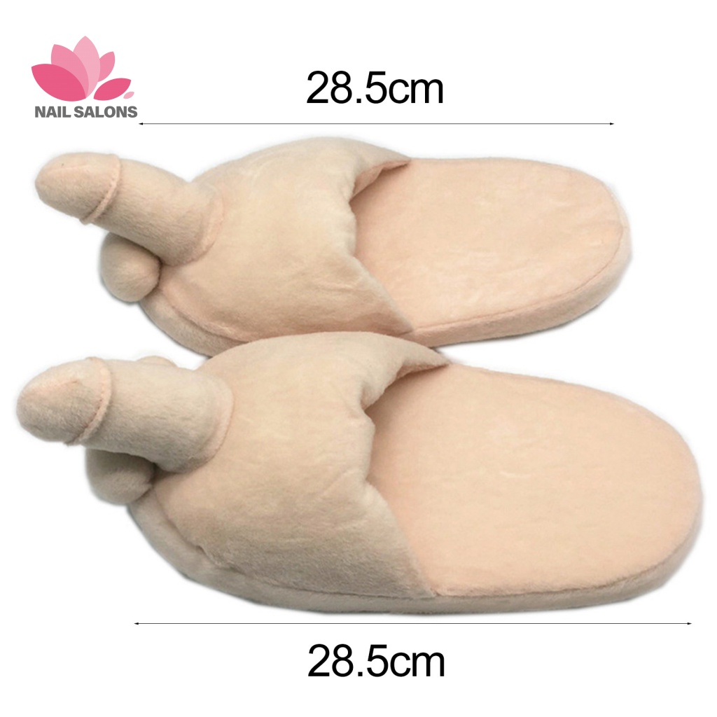 1 Đôi Dép Bông Phẳng Chống Trượt Sáng Tạo Thời Trang Mùa Đông Cho Nam Nữ