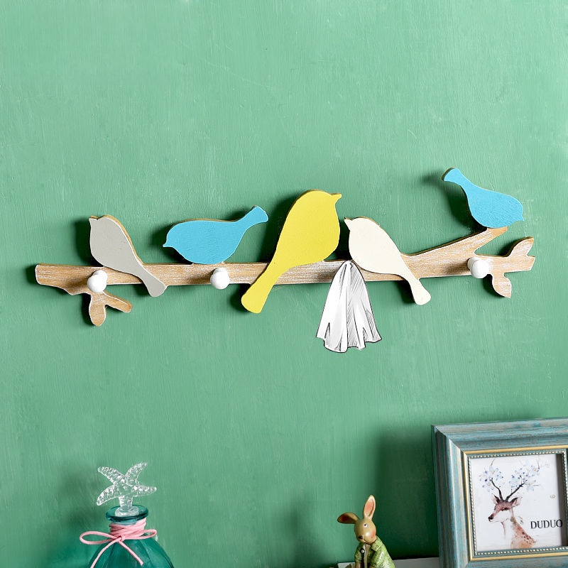 Móc Treo Áo Khoác / Chìa Khóa Bằng Gỗ Thiết Kế Độc Đáo Trang Trí Nhà