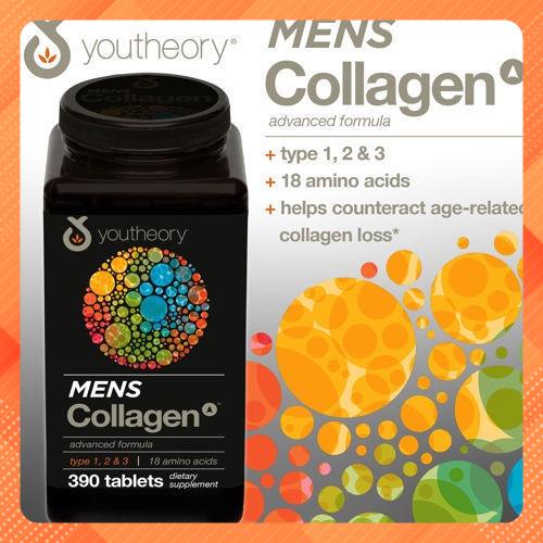[Hàng Mỹ Bao Check] Collagen men 390 viên - Youtheory, Collagen for Men